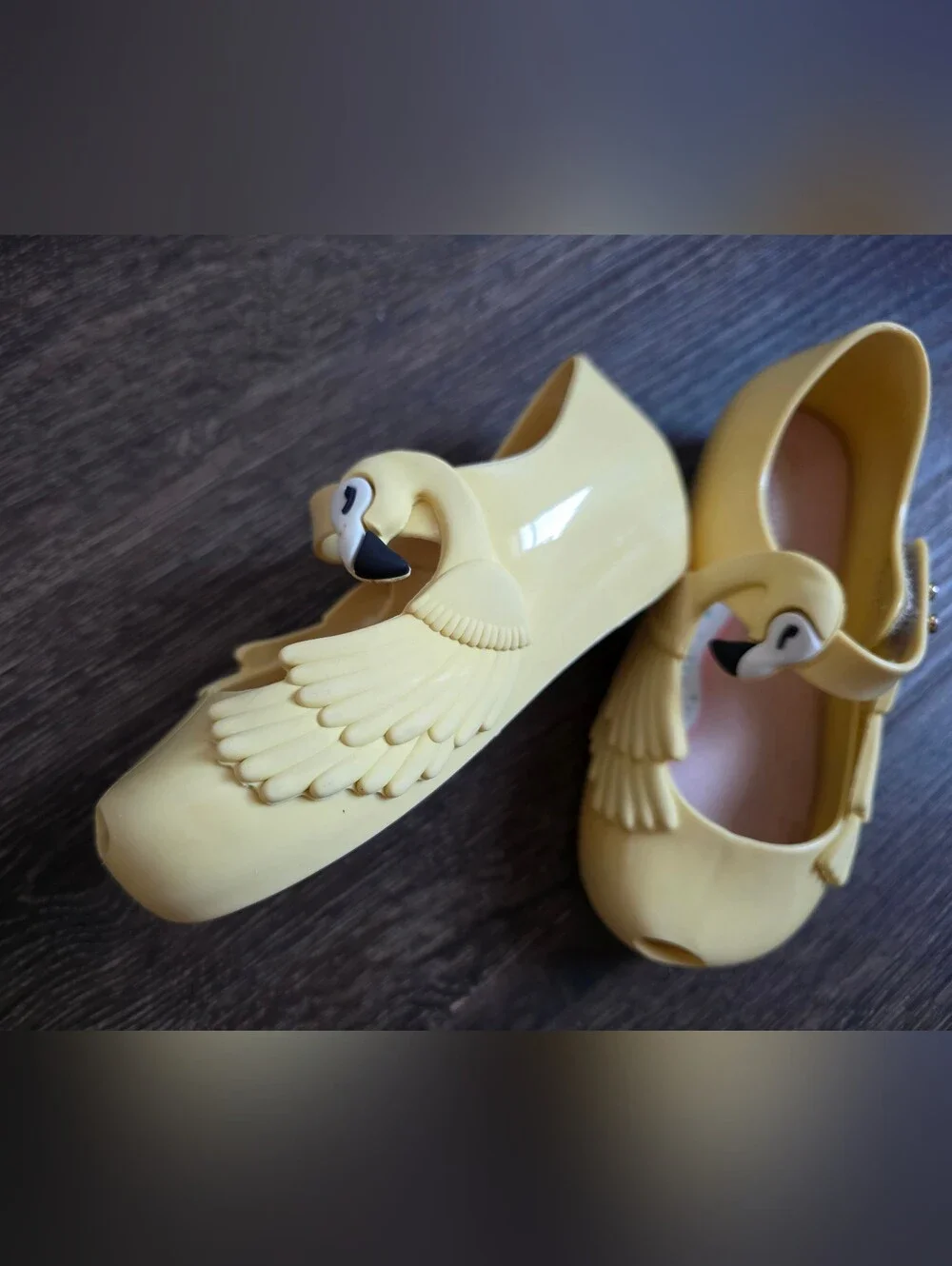 Mini Melissa Mini Ultragirl Flamingo pastel yellow Mary Jane flats